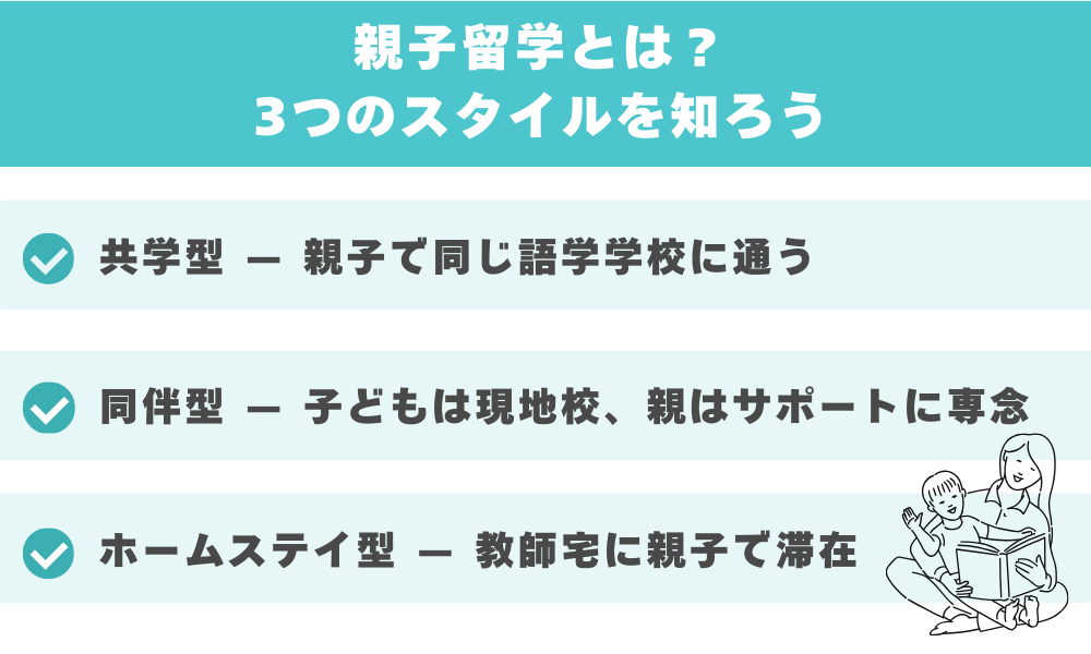 親子留学とは？3つのスタイルを知ろう