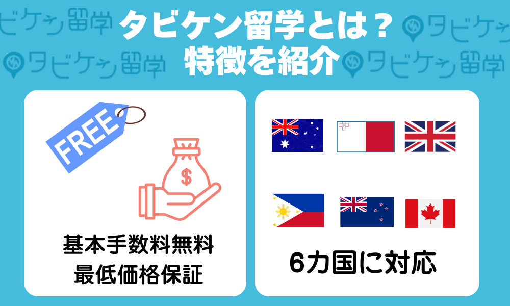 タビケン留学とは|サポート料無料の留学エージェント