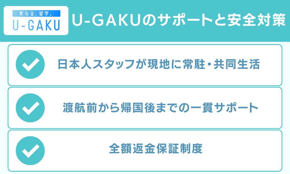 U-GAKUのサポートと安全対策