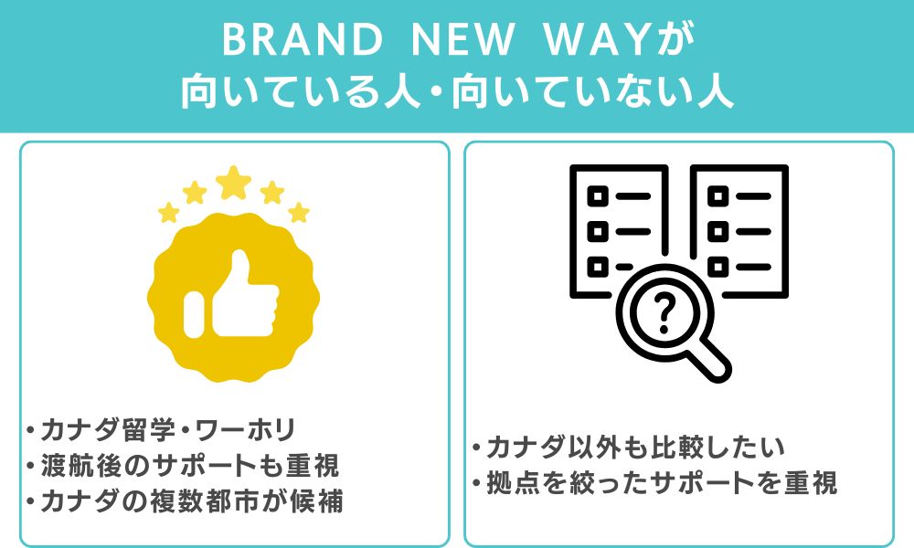 BRAND NEW WAYが向いている人・向いていない人