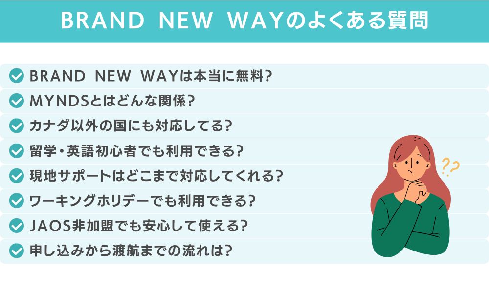 BRAND NEW WAYに関するよくある質問