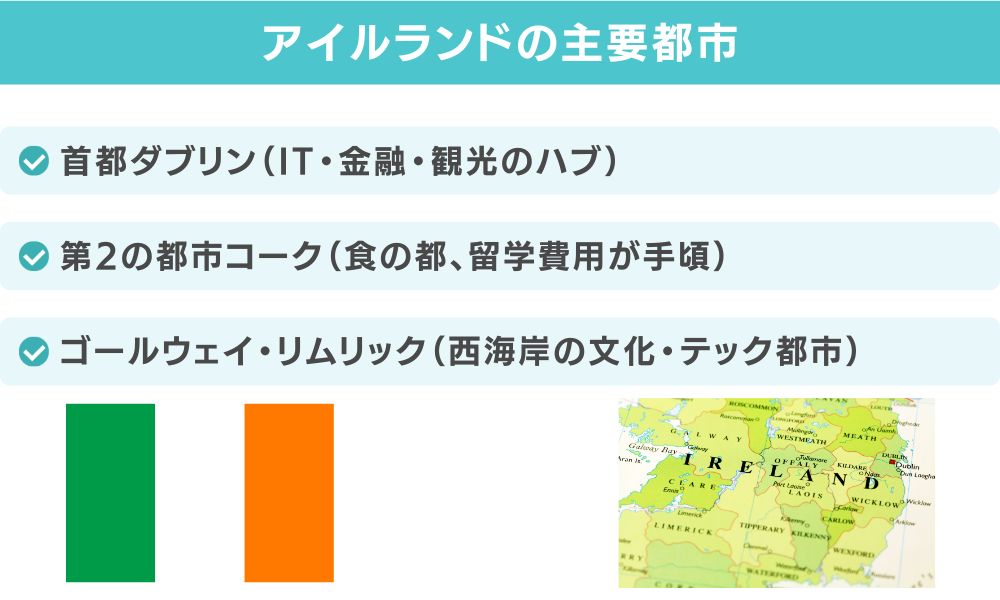 アイルランドの主要都市｜ダブリン・コーク・ゴールウェイ