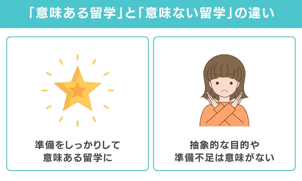 比較表｜「意味ある留学」と「意味ない留学」の決定的な違い