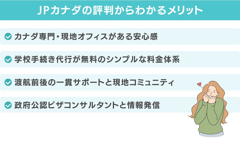 JPカナダの評判からわかるメリット