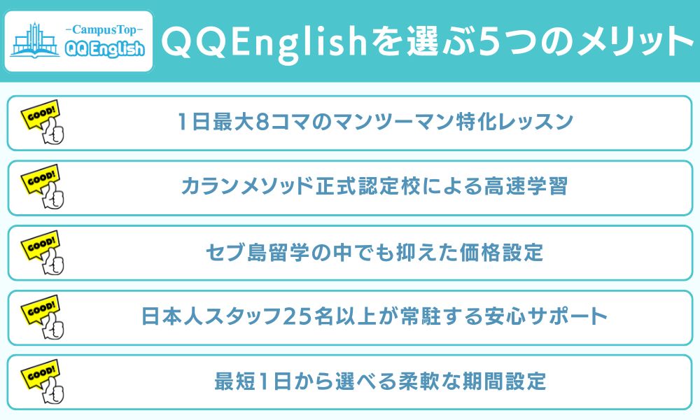 QQEnglishを選ぶ5つのメリット