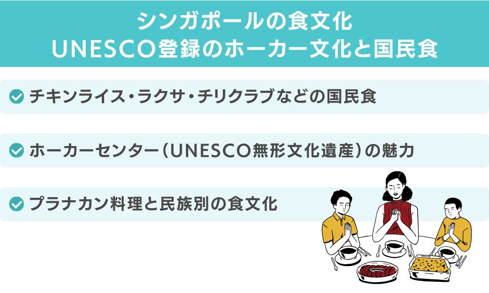 シンガポールの食文化|UNESCO登録のホーカー文化と国民食