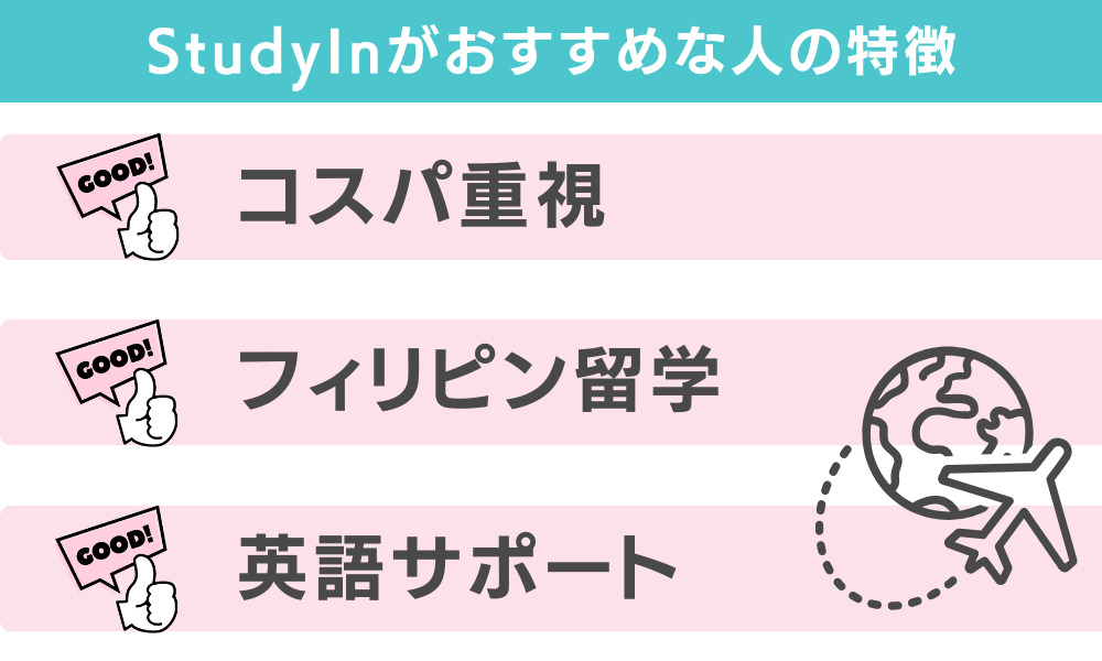 Studyinがおすすめな人の特徴