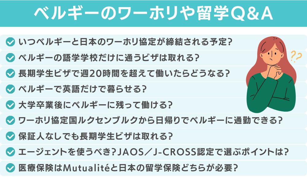 ベルギーのワーホリや留学でよくある質問