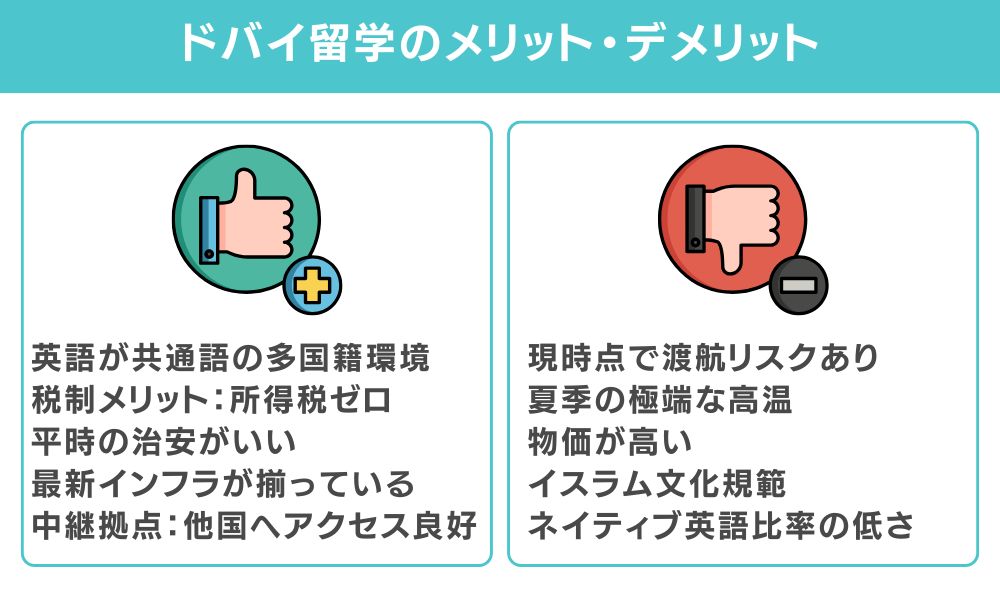 ドバイ留学のメリット・デメリット
