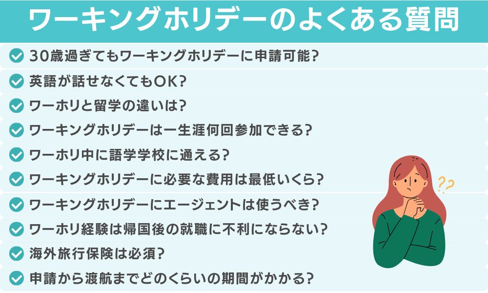 ワーキングホリデーのよくある質問